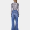 Turtleneck top in sequins