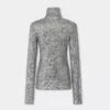 Turtleneck top in sequins