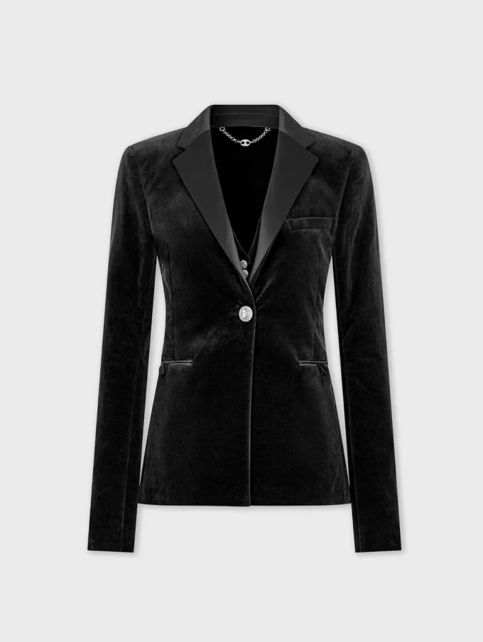 Velvet tailored jacket