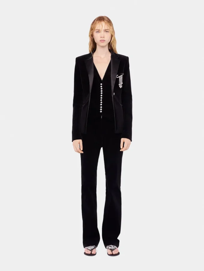 Velvet tailored jacket