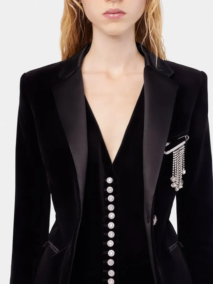 Velvet tailored jacket