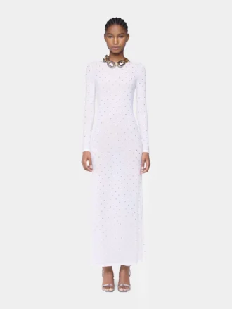 white long dress in jersey 1 330x439 - White long dress in jersey