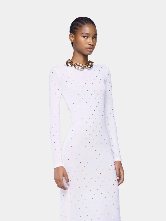 White long dress in jersey