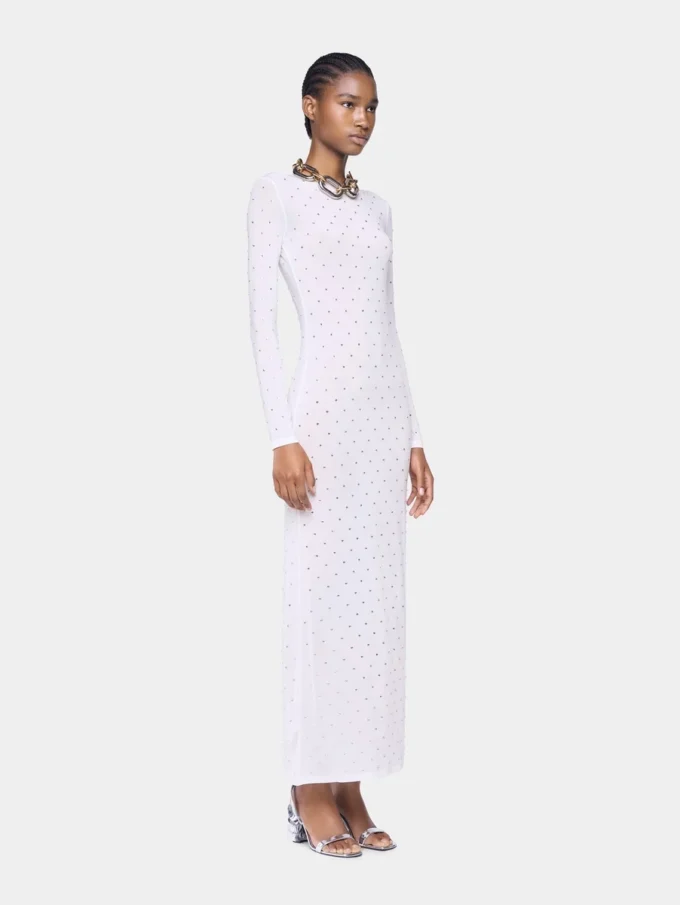 White long dress in jersey