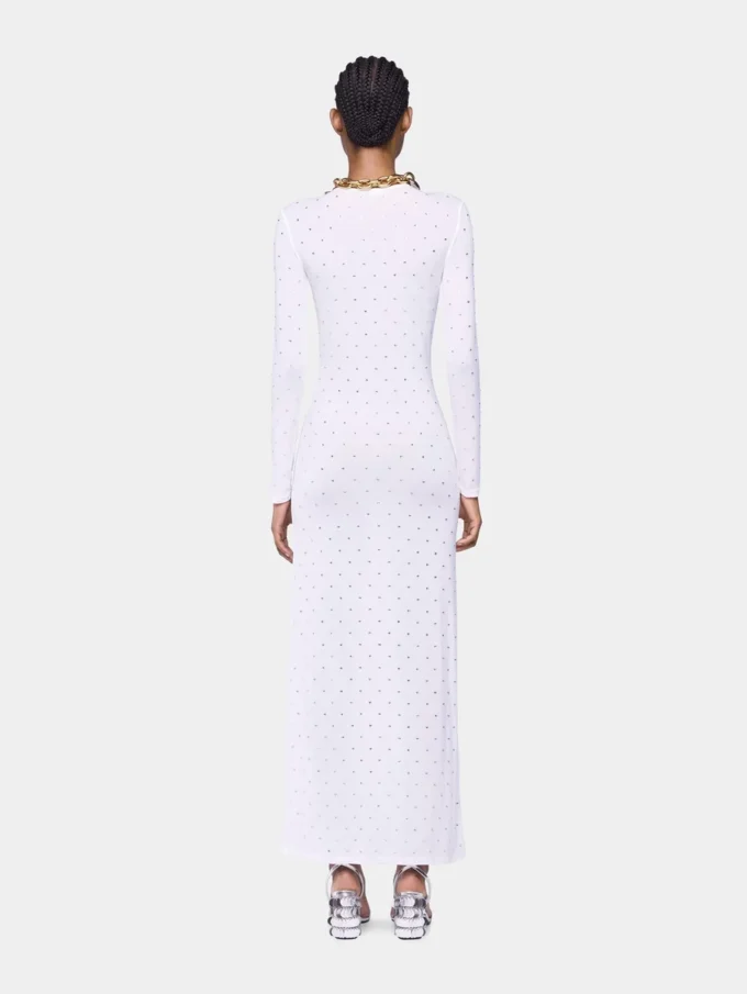 White long dress in jersey