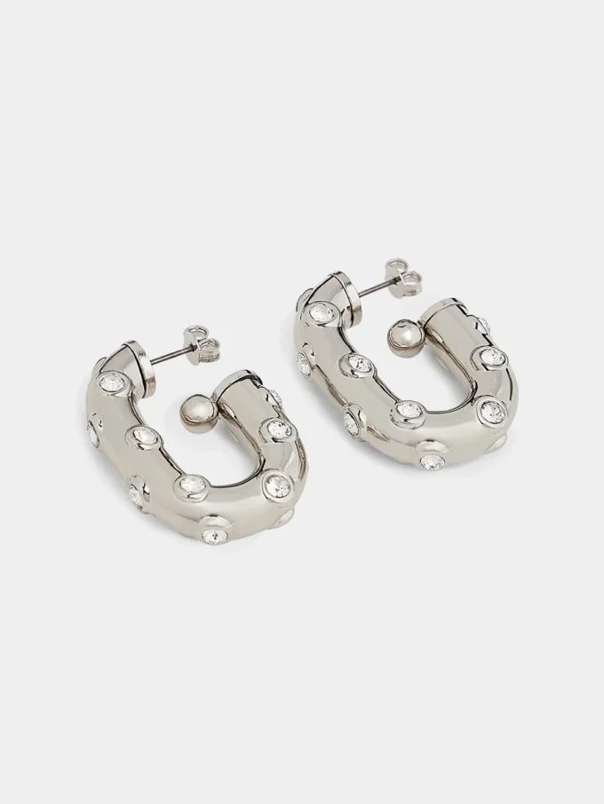 XL Link strass earrings