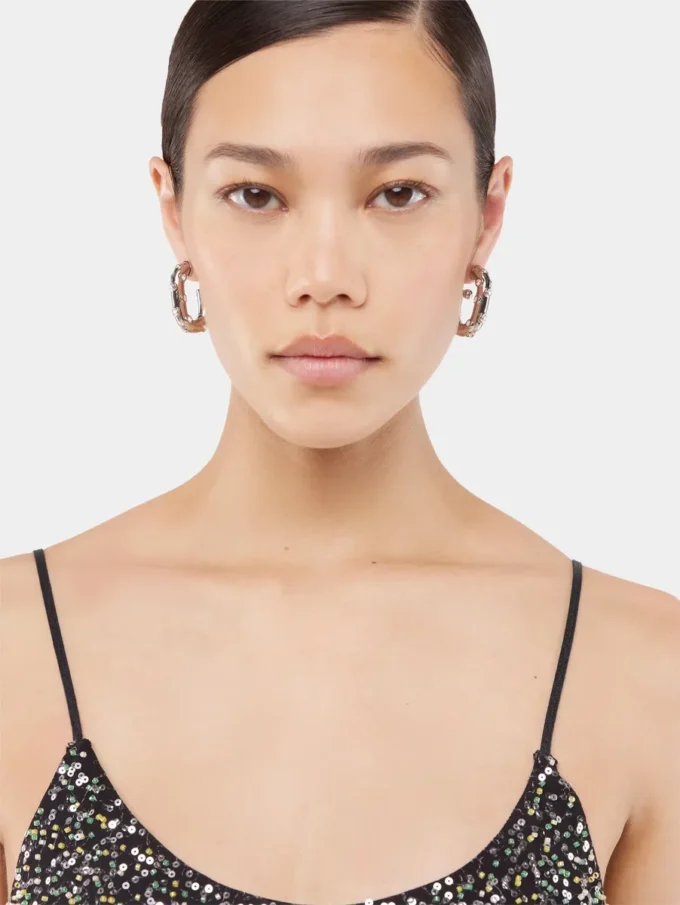 XL Link strass earrings