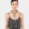 XL Link strass earrings